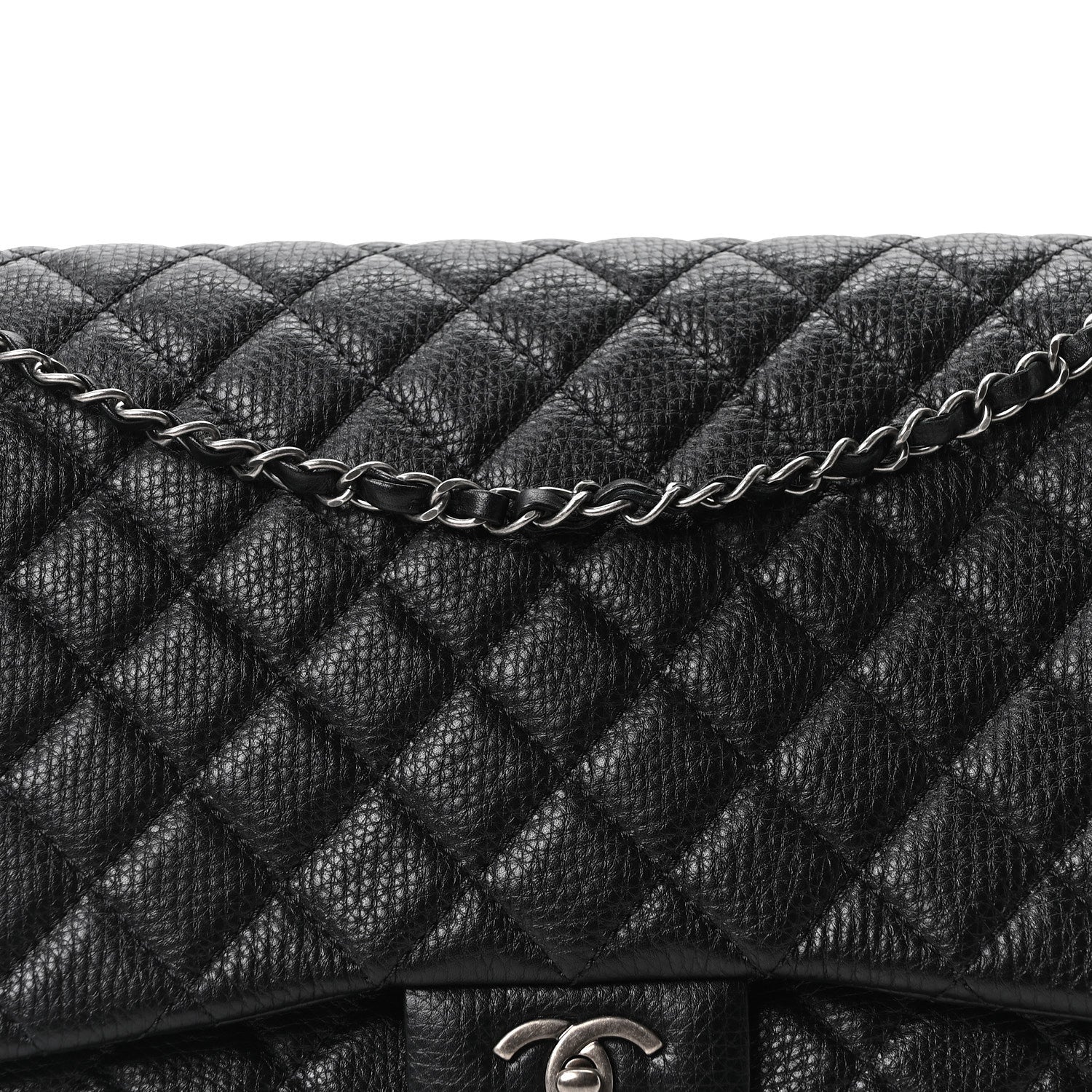 Chanel Calfskin Quilted Small XXL Travel Flap Bag Black 7 of 9