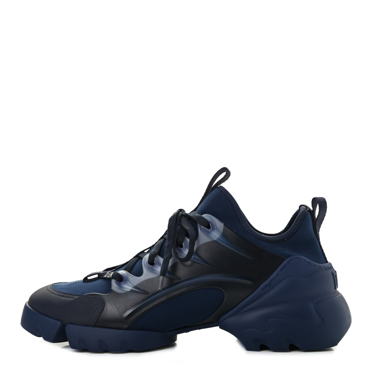 Christian Dior Neoprene Rubber Womens D-Connect Sneakers 40 Indigo Blue 1 of 8