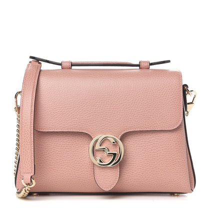 Gucci Dollar Calfskin Interlocking G Top Handle Shoulder Bag Soft Pink 1 of 10
