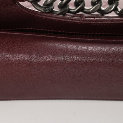 Chanel Goatskin Quilted Large Perfect Edge Flap Burgundy 14 of 14