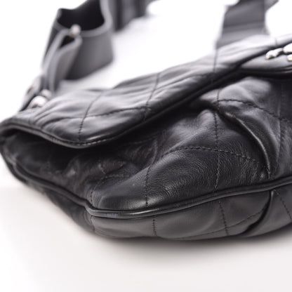 Chanel Calfskin Coco Pleats Messenger Flap Black 5 of 10
