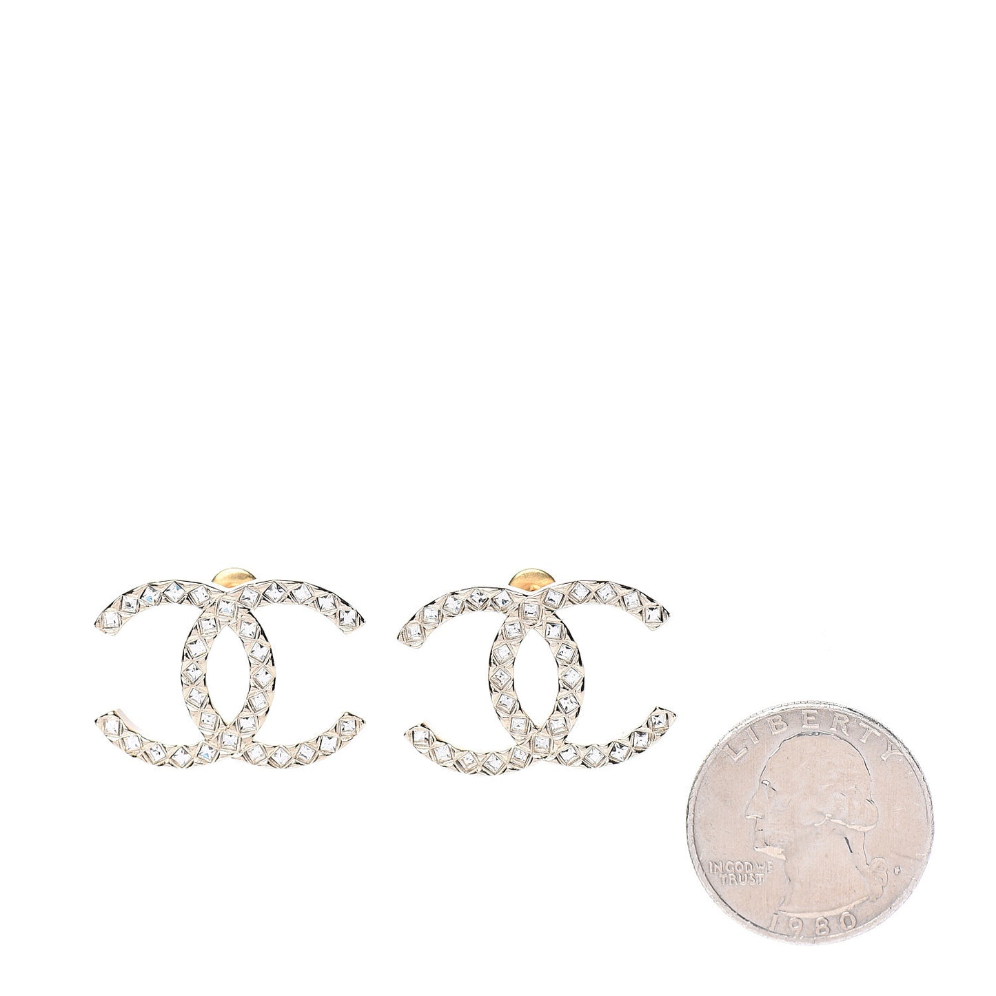 Baguette Crystal High Society CC Earrings Gold