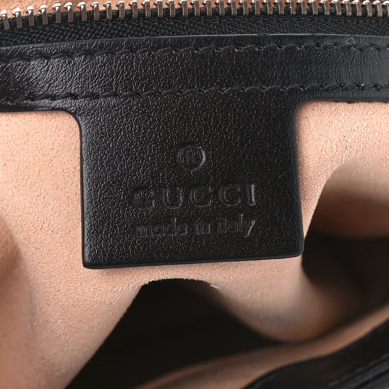 Gucci Calfskin Matelasse Medium GG Marmont Shoulder Bag Black 6 of 11