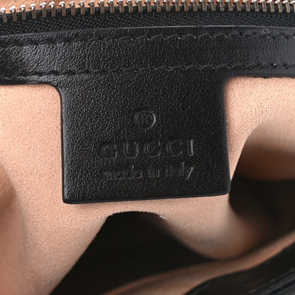 Gucci Calfskin Matelasse Medium GG Marmont Shoulder Bag Black 6 of 11