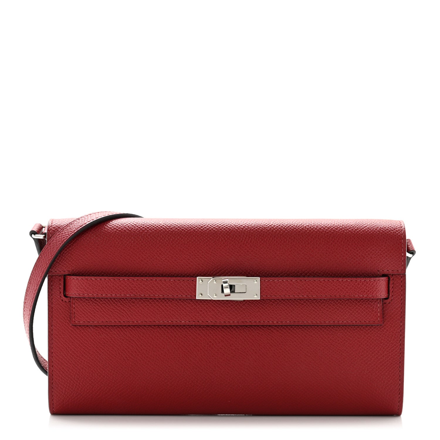 Hermes Epsom Kelly Wallet To Go Rouge Grenat 1 of 11