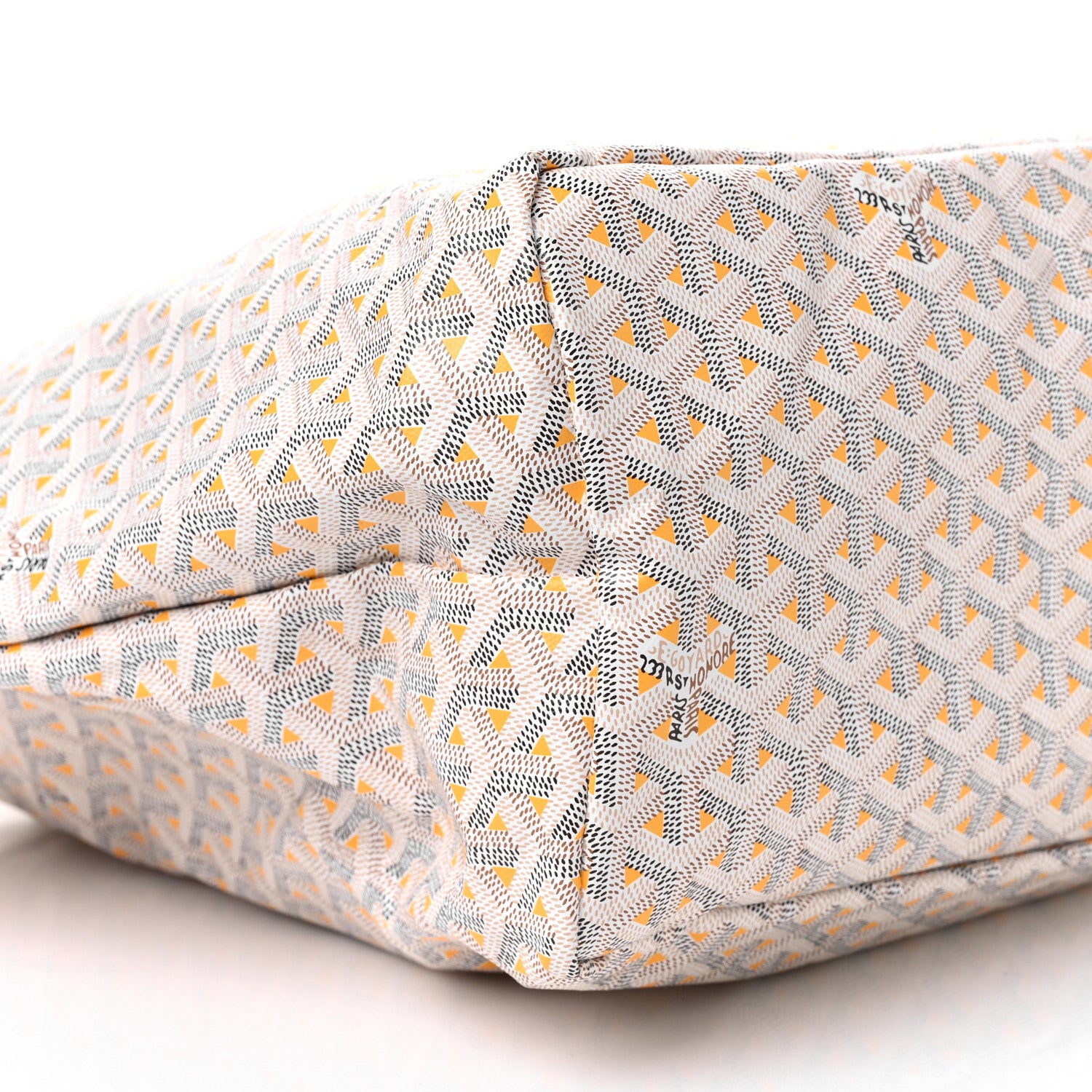 Goyard Goyardine Saint Louis Claire Voie GM White Yellow 10 of 11