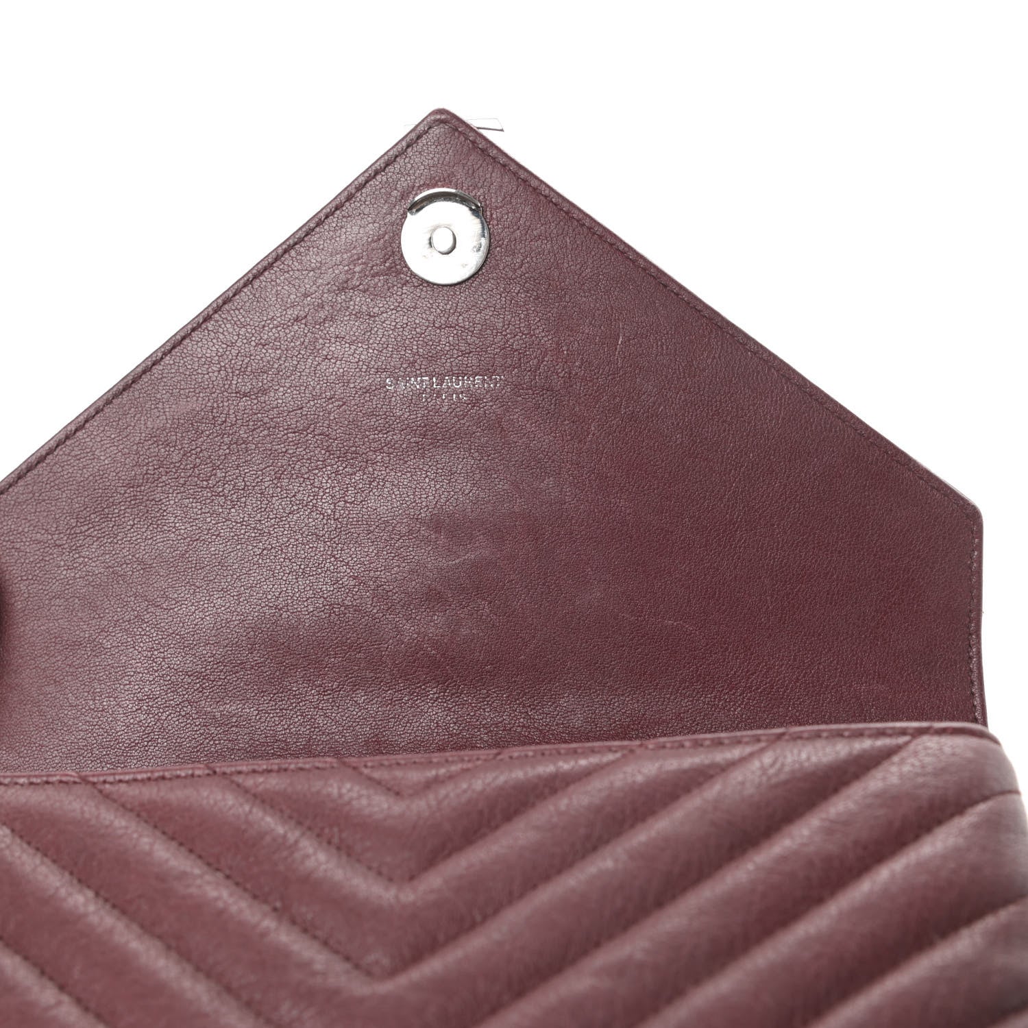 Saint Laurent Sheepskin Matelasse Chevron Monogram Medium College Bag Rouge Legion 14 of 14