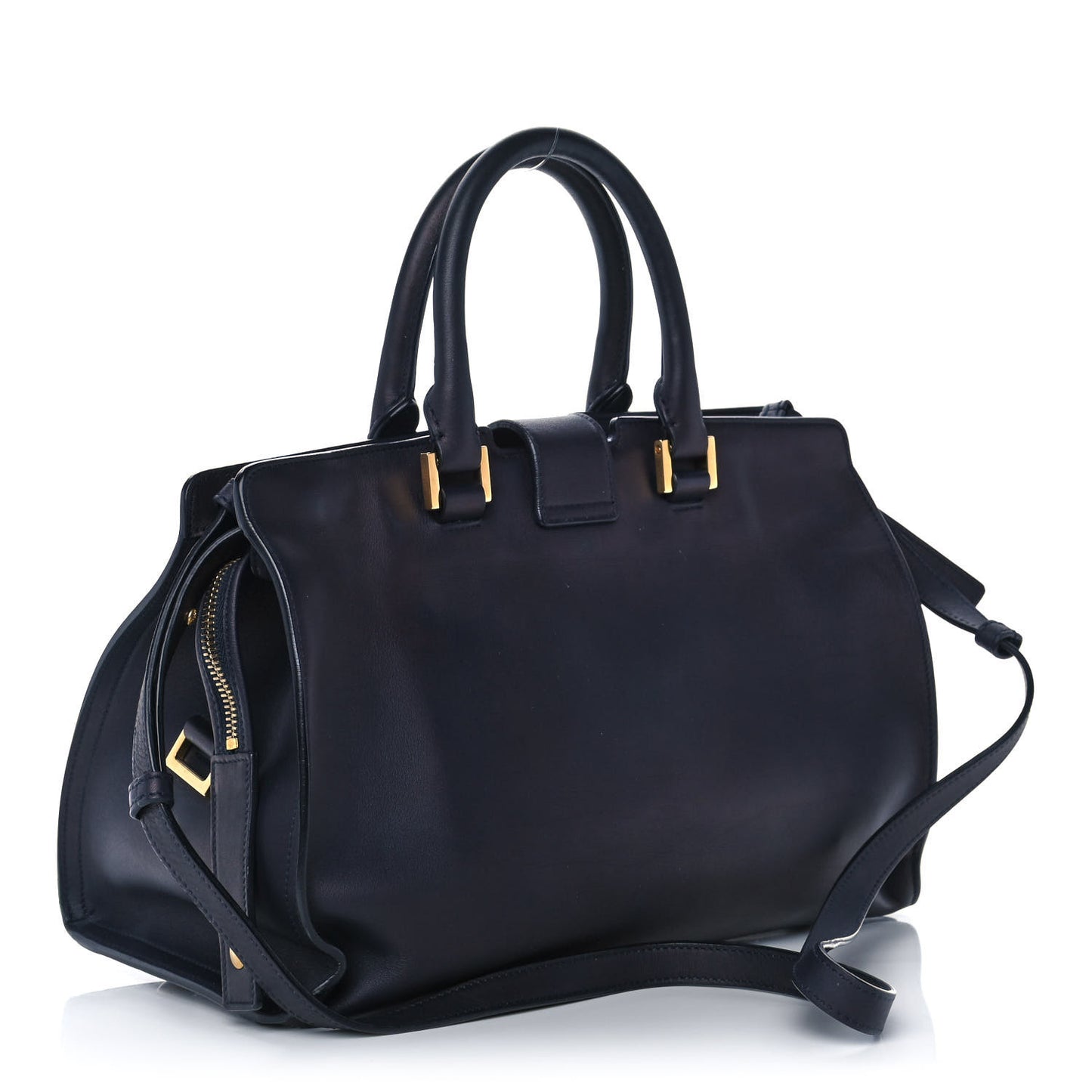Calfskin Small Classic Y Cabas Navy Blue