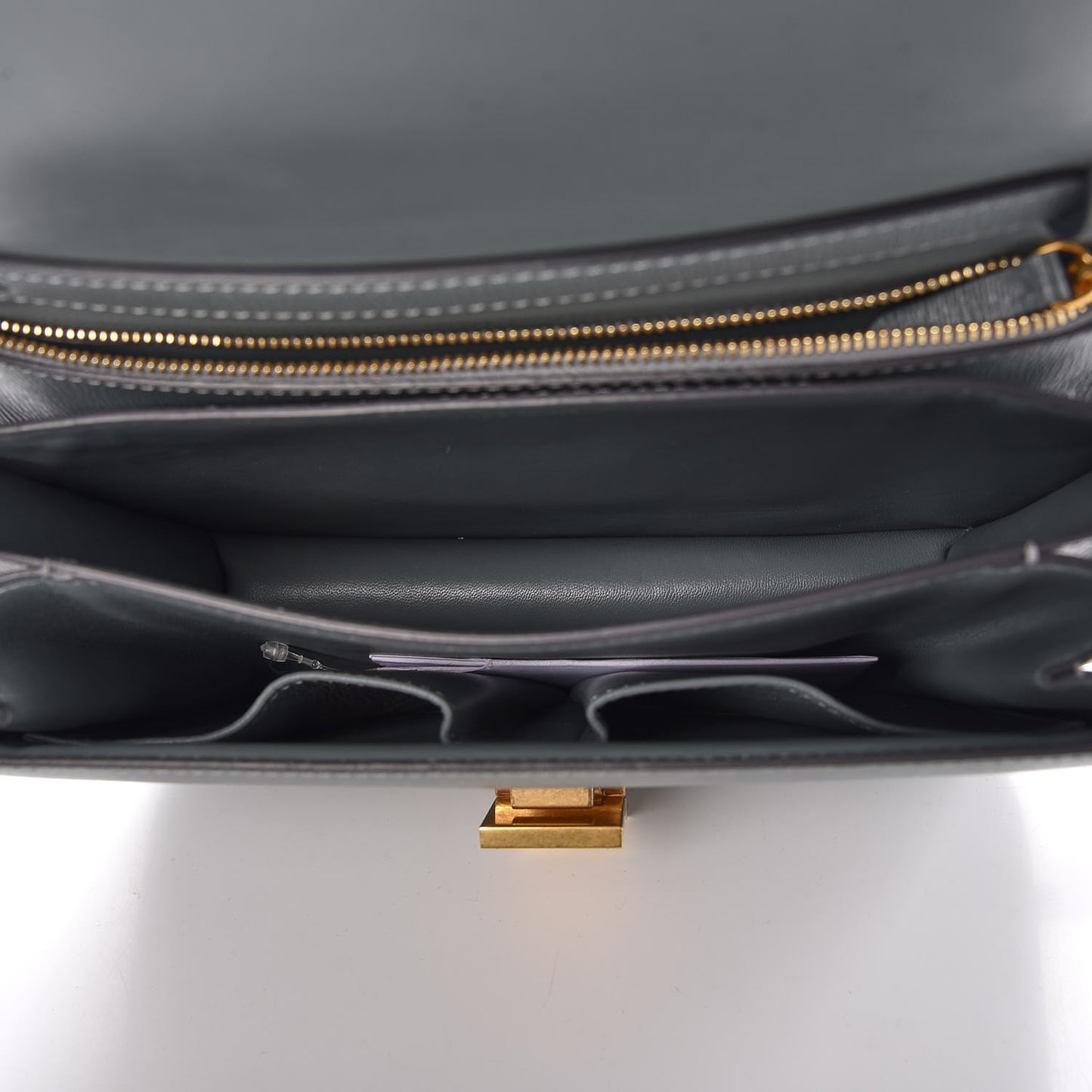 Liege Calfskin Medium Classic Box Flap Bag Storm