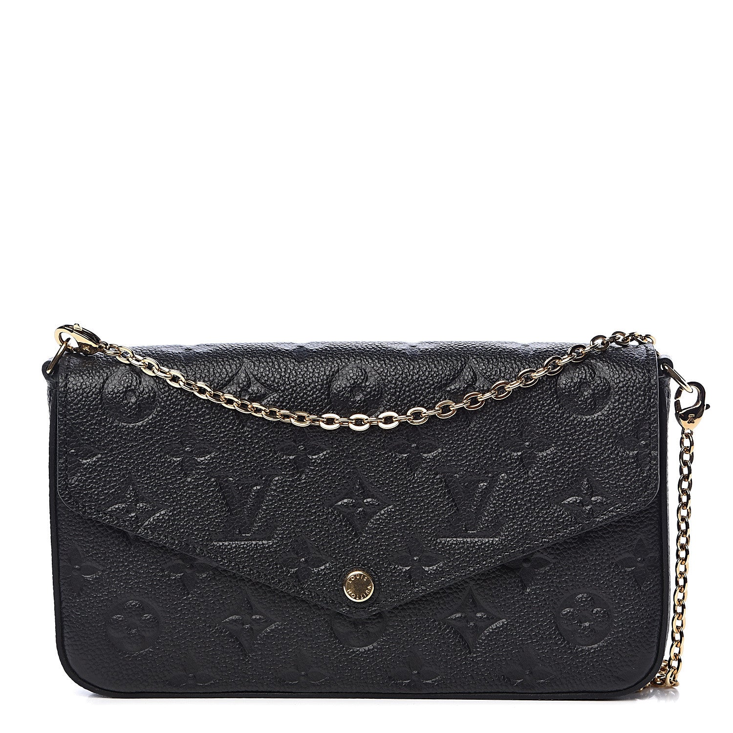 Louis Vuitton Empreinte Pochette Felicie Chain Wallet Black 1 of 14