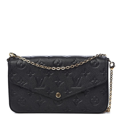 Louis Vuitton Empreinte Pochette Felicie Chain Wallet Black 1 of 14
