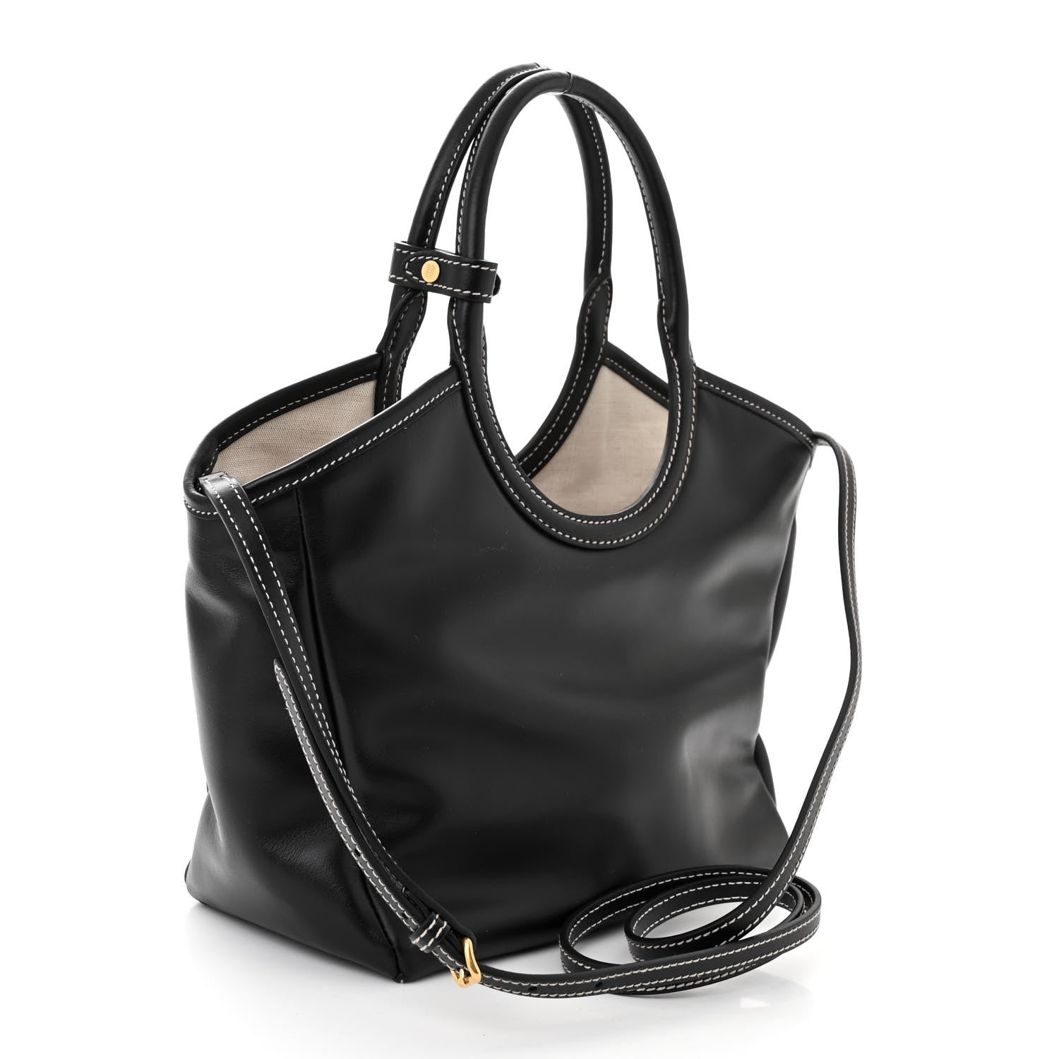 Miu Miu Soft Calf Softy Small Ivy Tote Bag Black 3 of 10