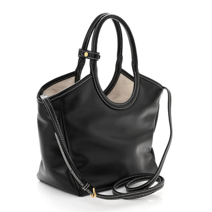 Miu Miu Soft Calf Softy Small Ivy Tote Bag Black 3 of 10