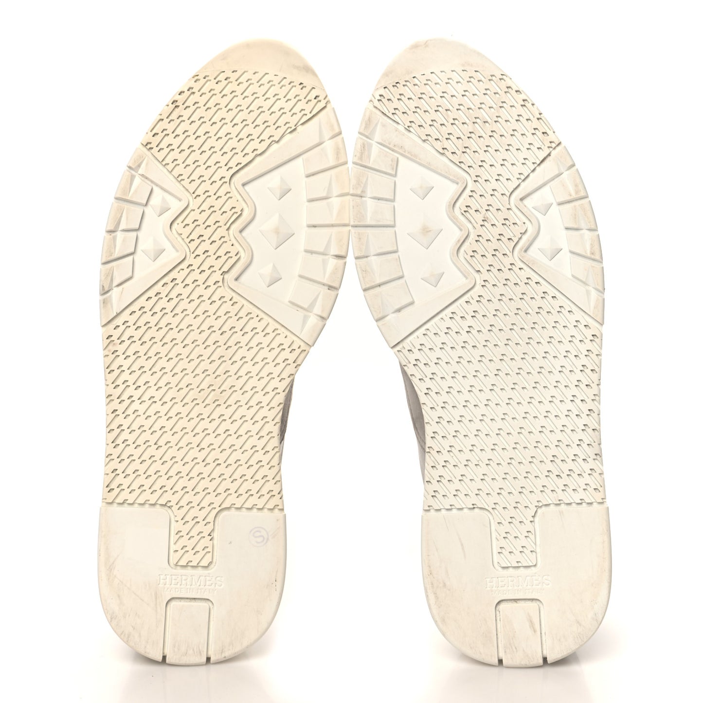 Suede Goatskin Mens Trail Sneakers 44.5 Gris White