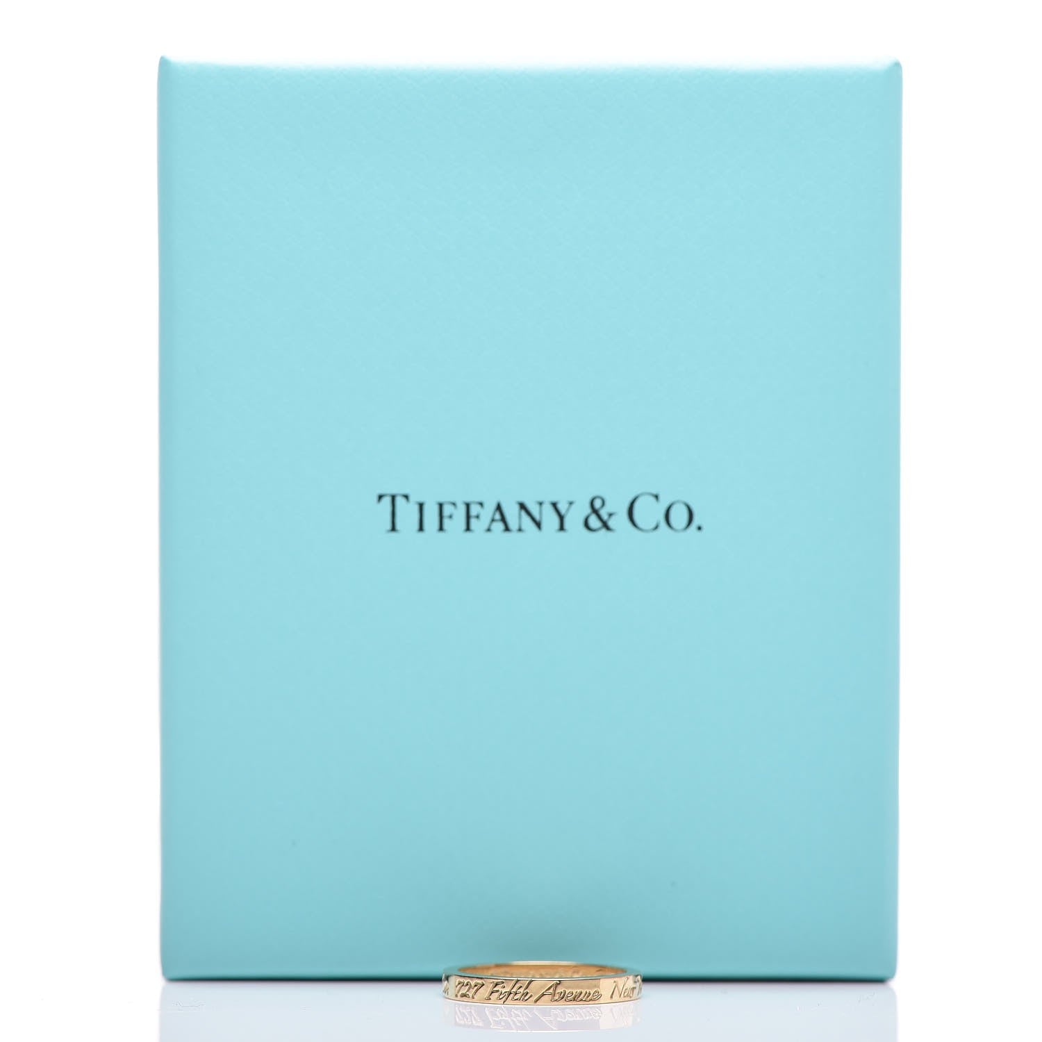 Tiffany 18K Yellow Gold Notes Fifth Avenue New York Ring 54 7 5 of 5