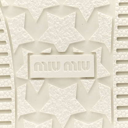 Miu Miu Calfskin Womens Low Top Sneakers 6.5 White 7 of 9