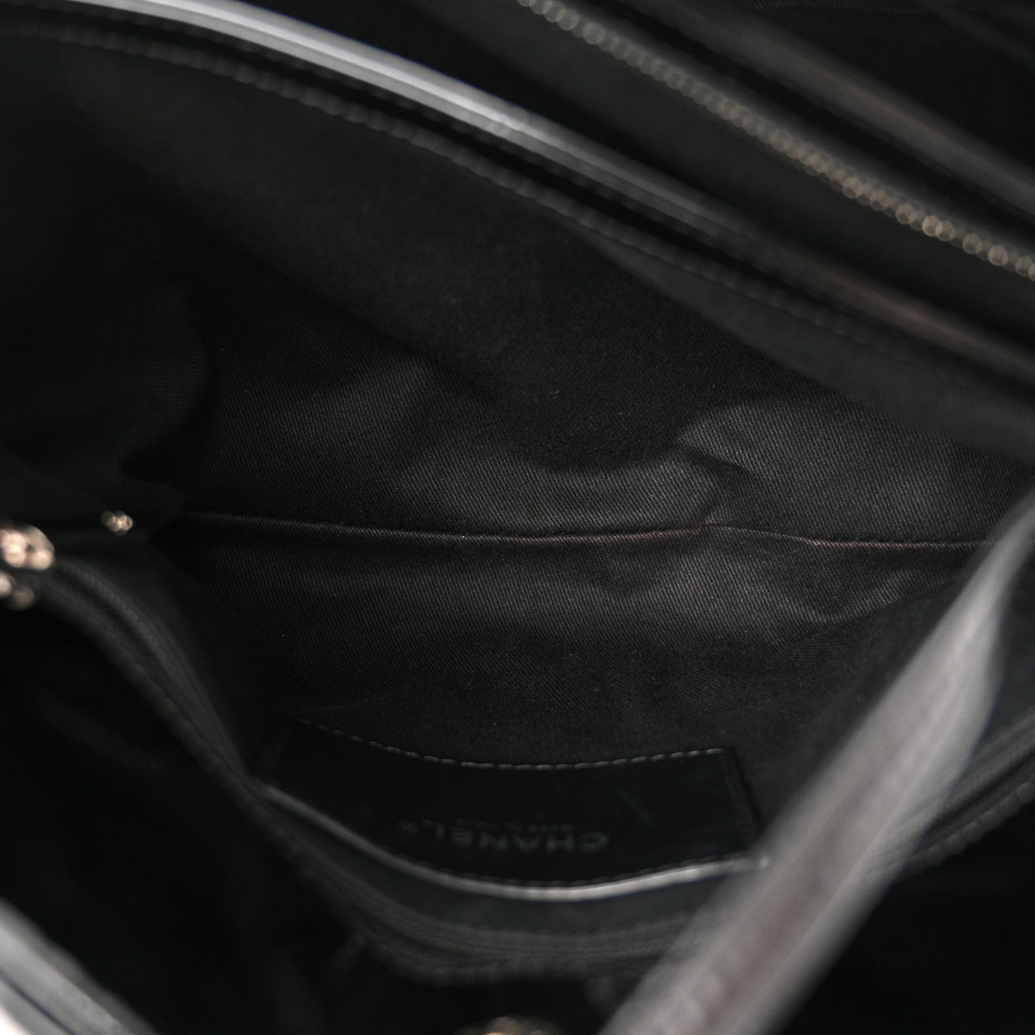 Chanel Patent Quilted Large Just Mademoiselle Bowling Bag Black 7 of 15