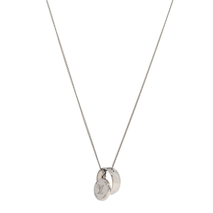Louis Vuitton Zamac Palladium Monogram Charms Necklace Silver 1 of 8