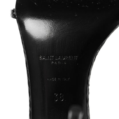 Saint Laurent Ayers Laquer Chain Sunset 95 Pumps 38 Black 8 of 13