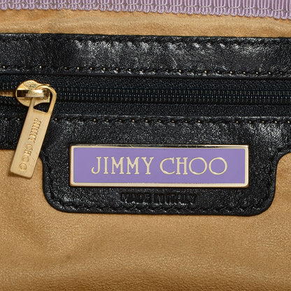 Jimmy Choo Calfskin Suede Marin Foldover Clutch Black 6 of 8