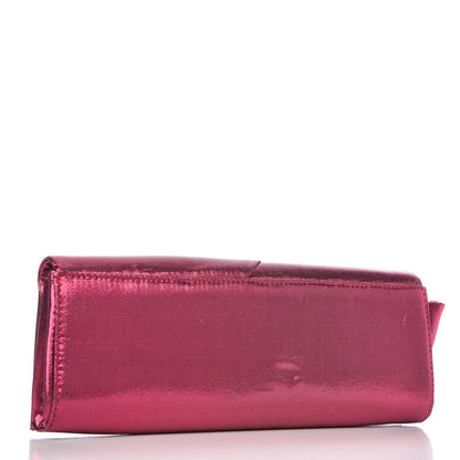 Christian Louboutin Metallic Nylon Aionoeud Bow Clutch Pink 3 of 9