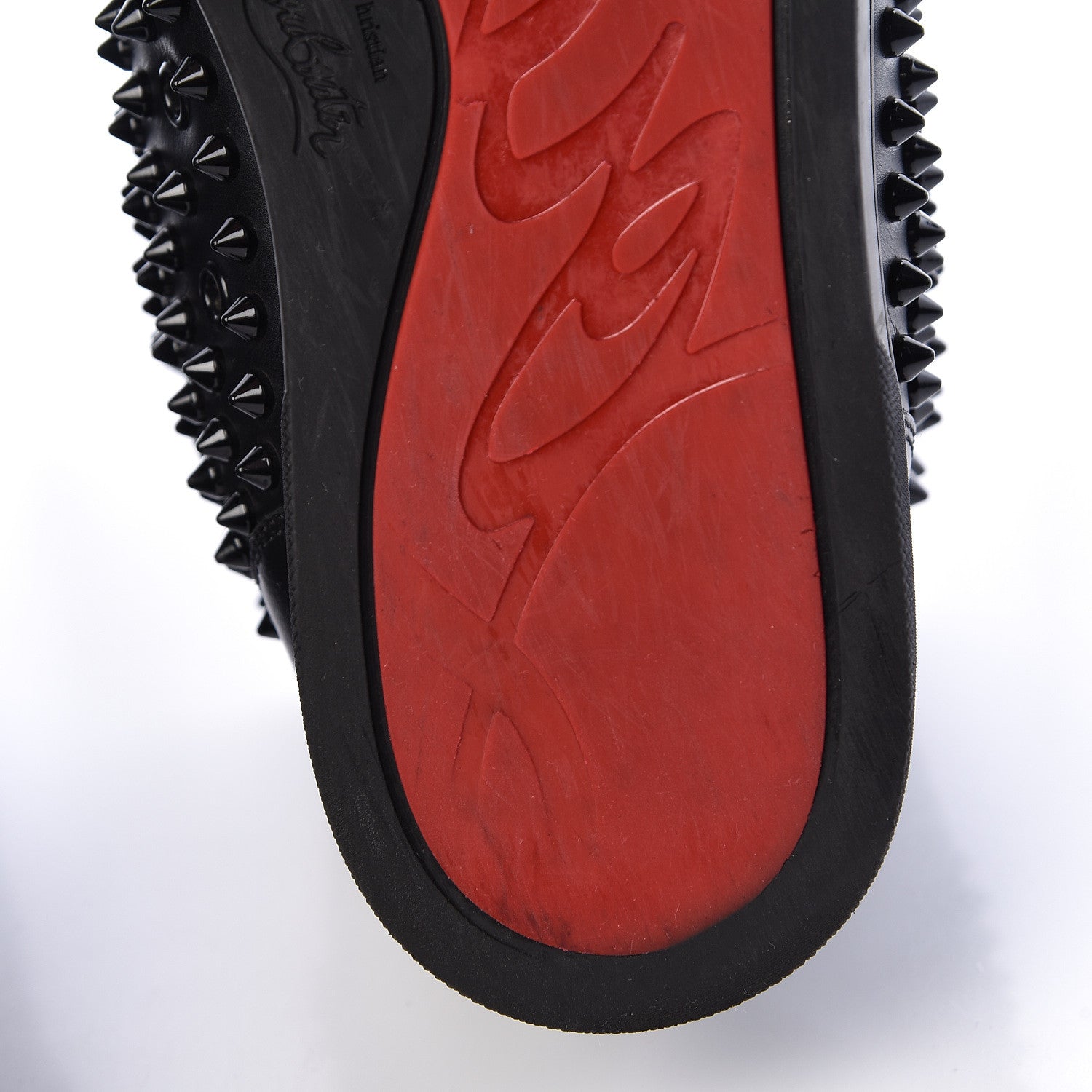 Christian Louboutin Calfskin Mens Louis Spikes Flat Sneakers 45 Black 13 of 13
