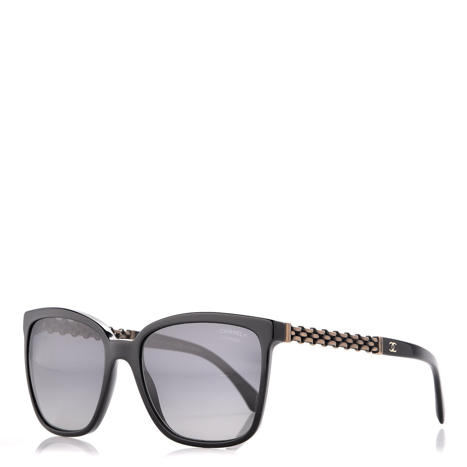 Chanel Polarized Square Chain PSunglasses 5325 Black 1 of 6