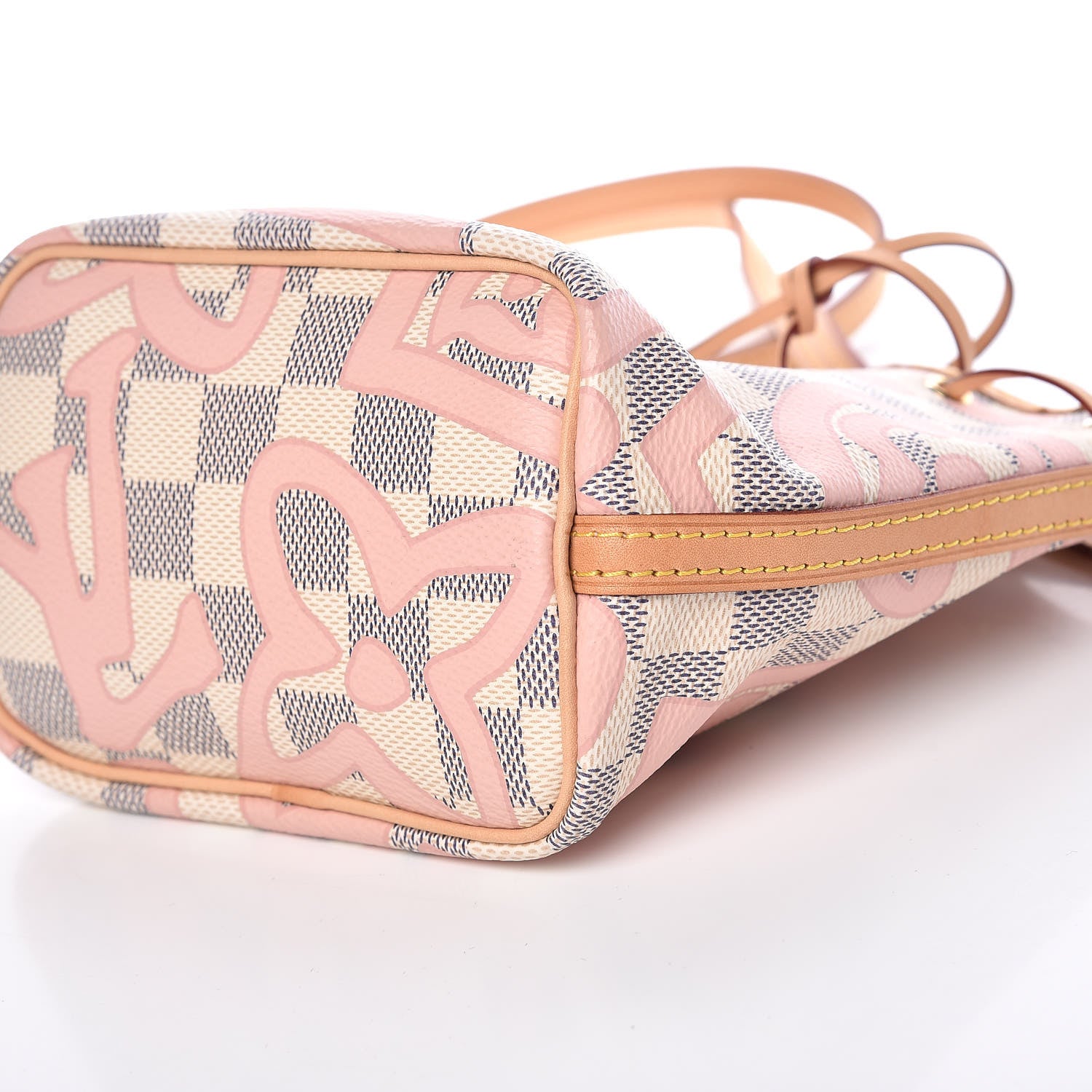 Louis Vuitton Damier Azur Tahitienne Nano Noe Rose Ballerine 6 of 9