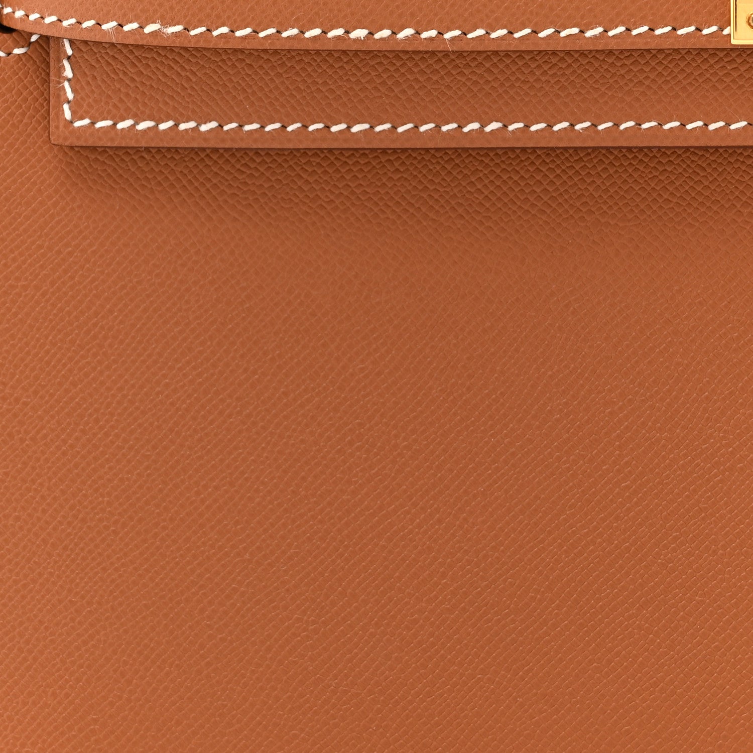 Hermes Madame Calfskin Kelly Elan Gold 8 of 11
