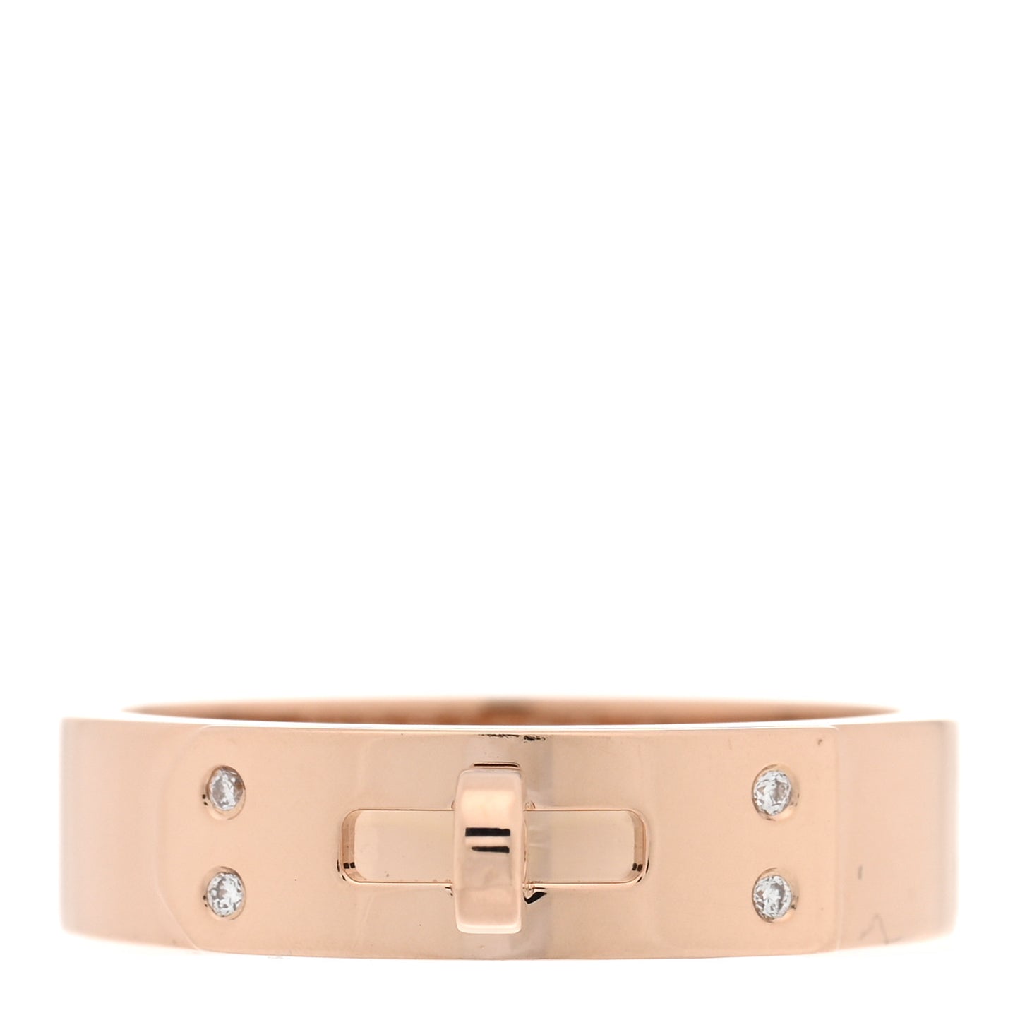 18K Rose Gold Diamond PM Kelly Ring 54 7
