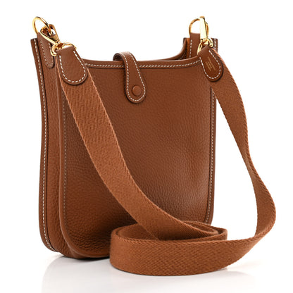 Hermes Taurillon Clemence Evelyne TPM Gold 3 of 11