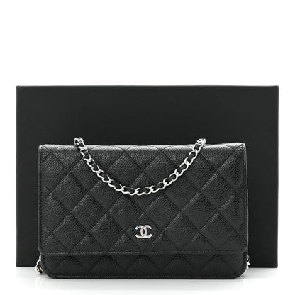 Chanel Caviar Quilted Wallet on Chain WOC Black 14 of 14