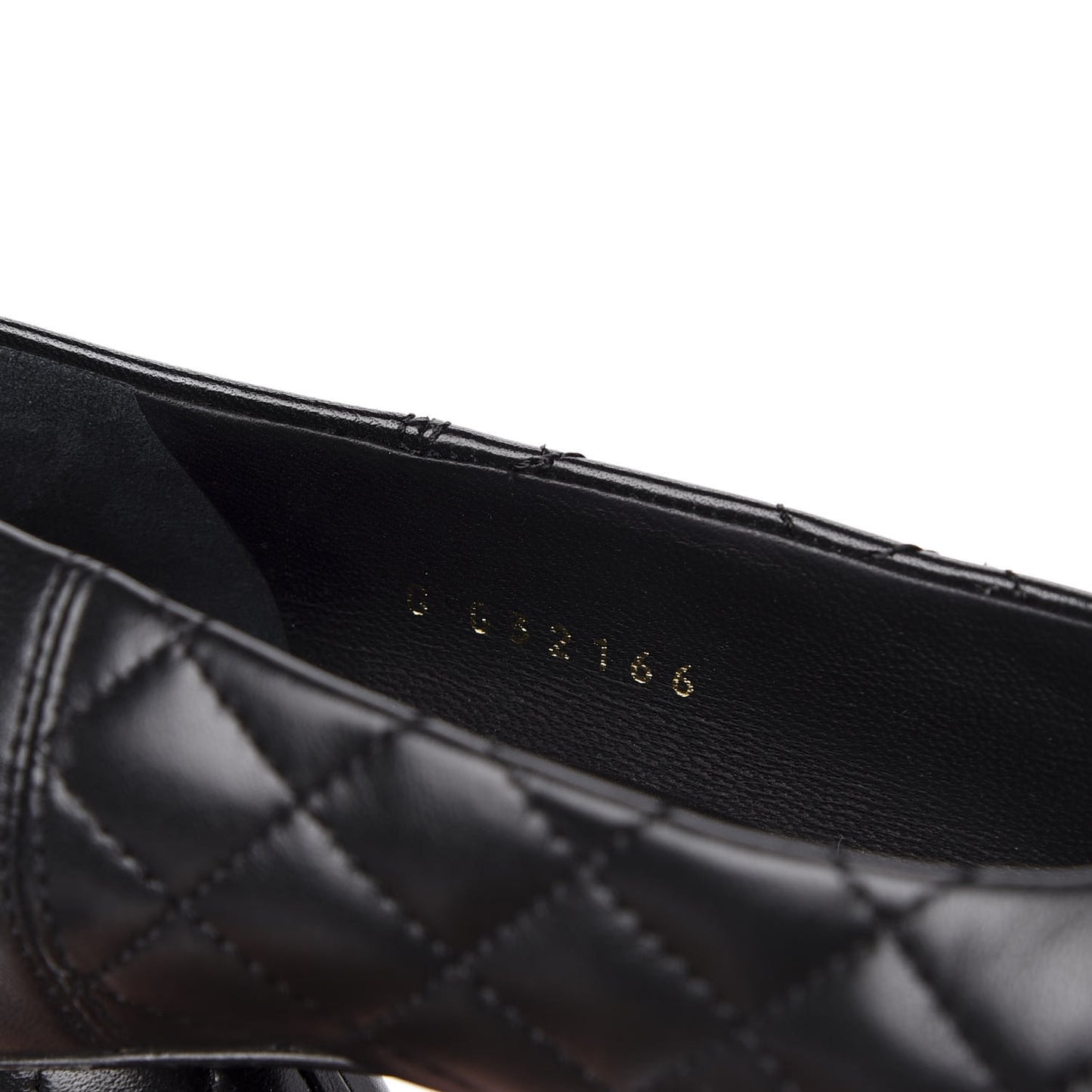 Lambskin Quilted Camellia Pumps 36.5 Black