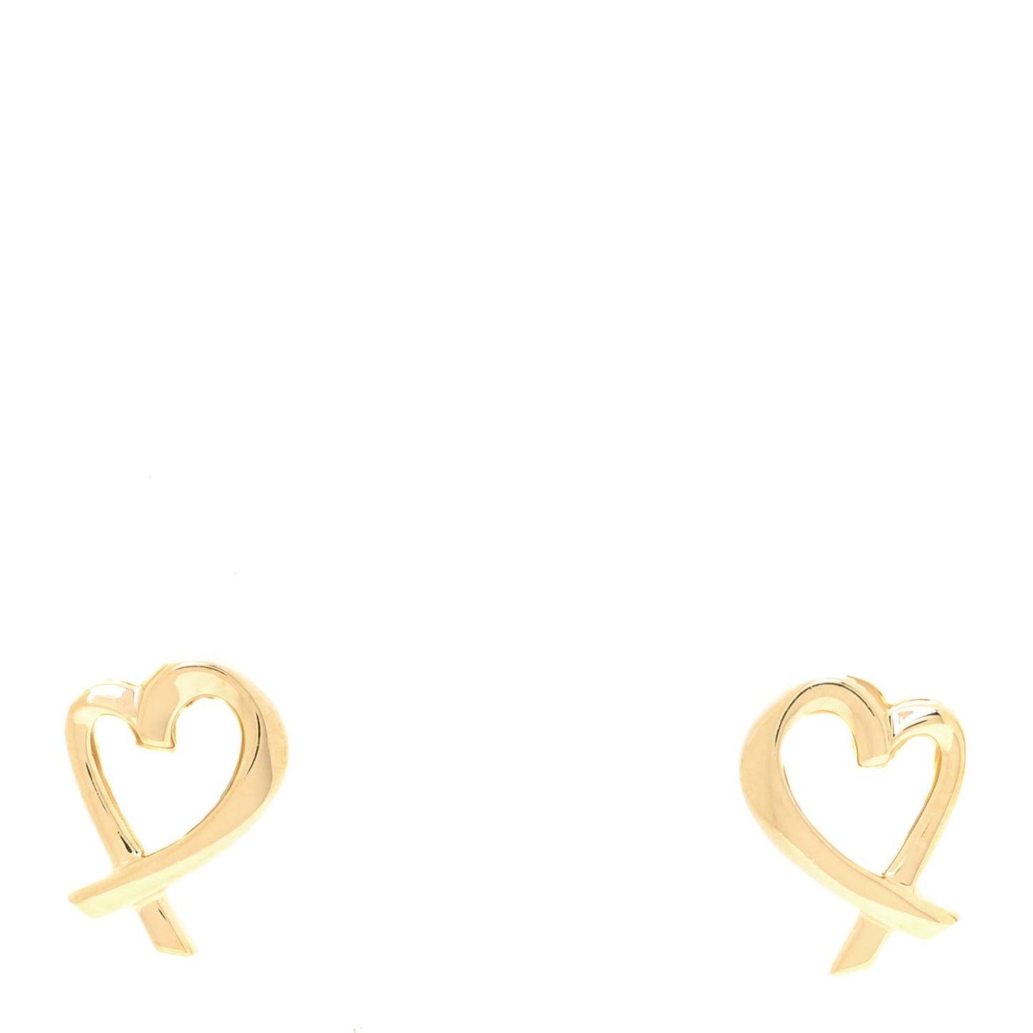 18K Yellow Gold Mini Paloma Picasso Loving Heart Earrings