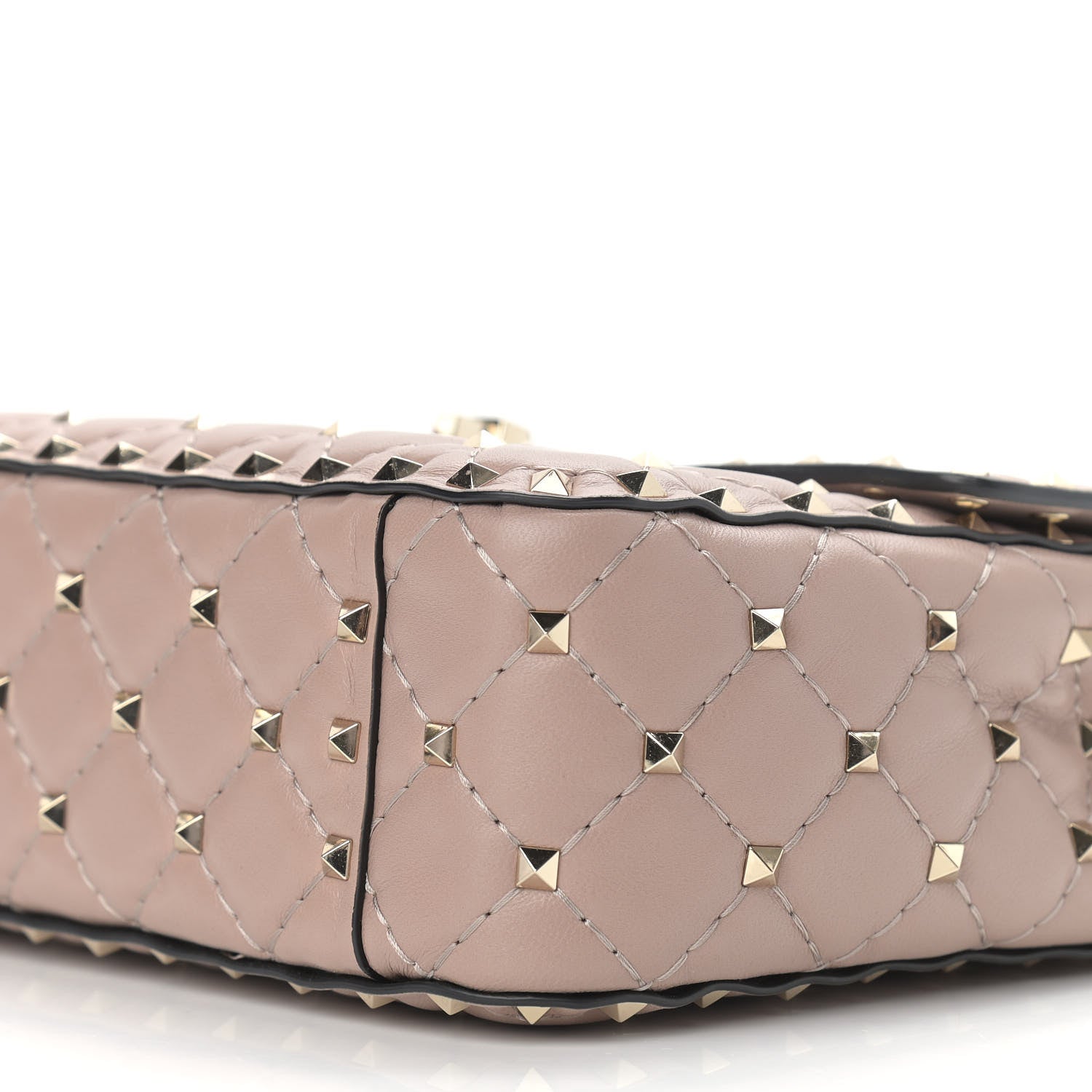 Valentino Garavani Lambskin Medium Rockstud Spike Shoulder Bag Poudre 10 of 10