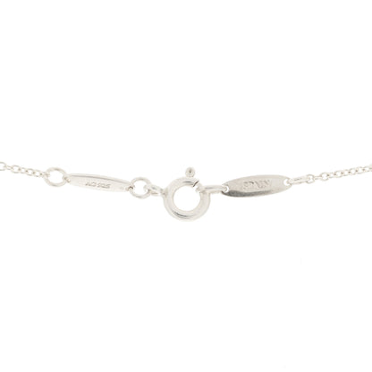 Tiffany Sterling Silver Diamond 16mm Elsa Peretti Open Heart Pendant Necklace 5 of 6