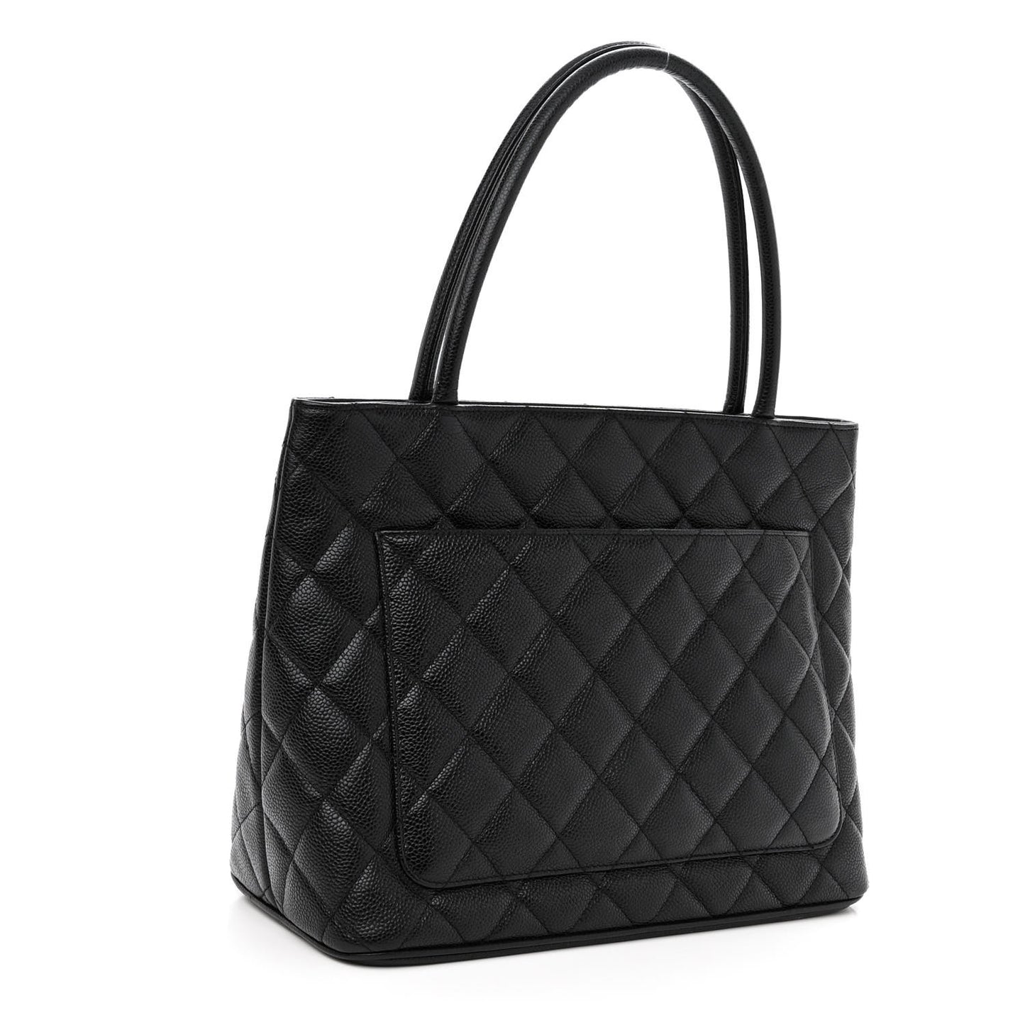 Caviar Quilted Medallion Tote Black