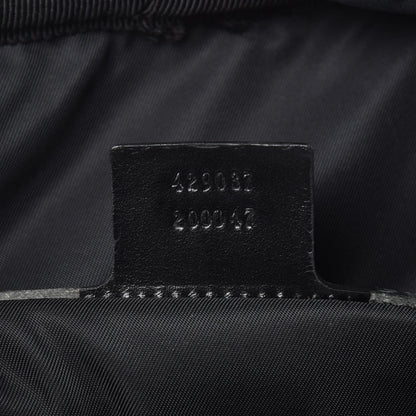 Gucci Techno Canvas Web L'Aveugle Par Amour Embroidered Double Buckle Backpack Black 7 of 9