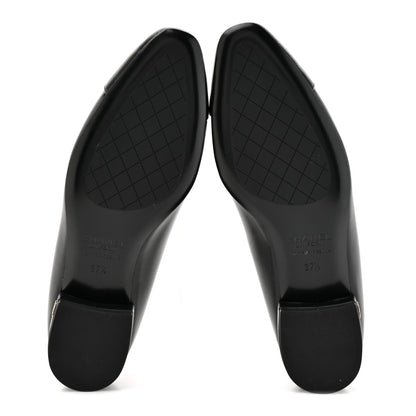 Chanel Lambskin Cap Toe CC Uniform Ballerina Flats 37.5 Black 6 of 10