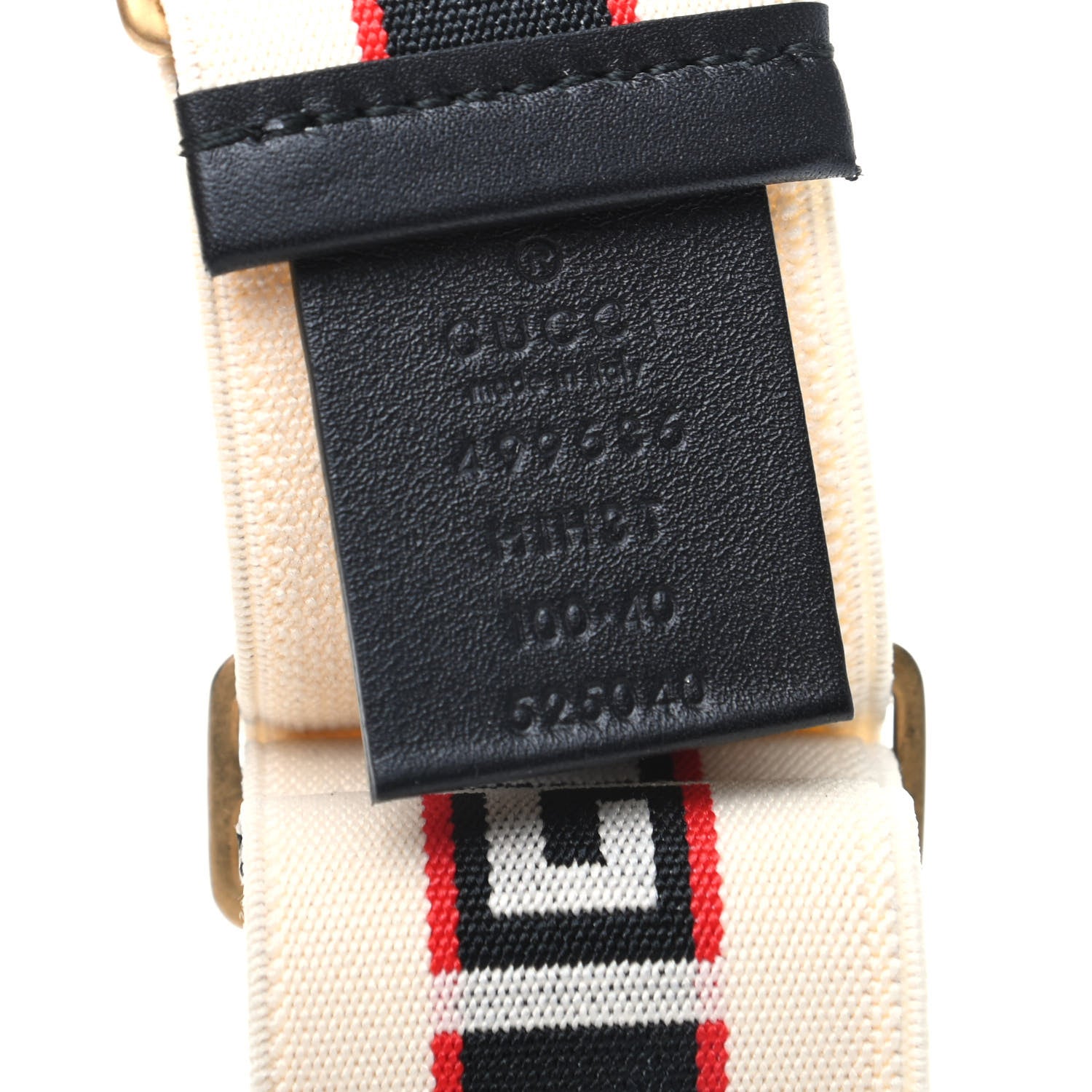 Gucci Jacquard Crystal Stripe Double G Belt 100 40 White 2 of 3