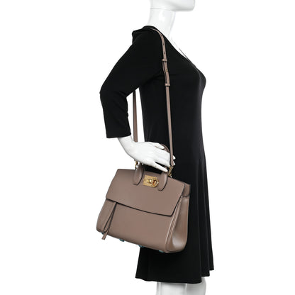 Salvatore Ferragamo Calfskin Studio Bag Caraway Seed 2 of 10