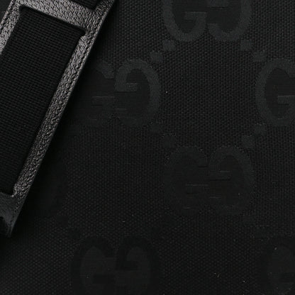 Gucci Monogram Jumbo GG Textured Dollar Calfskin Wristlet Messenger Bag Black 8 of 10