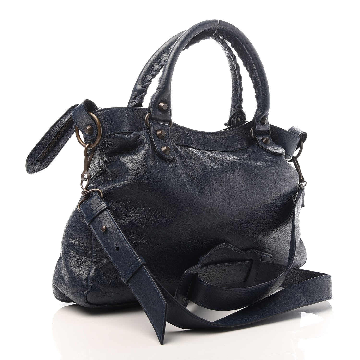 Balenciaga Agneau Classic Hardware Town Bleu Obscur 3 of 9