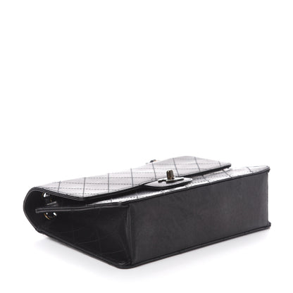 Chanel Calfskin Stitched Medium Single Flap Black 3 of 9