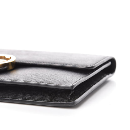 Gucci Textured Calfskin Icon Chain Wallet Black 9 of 12