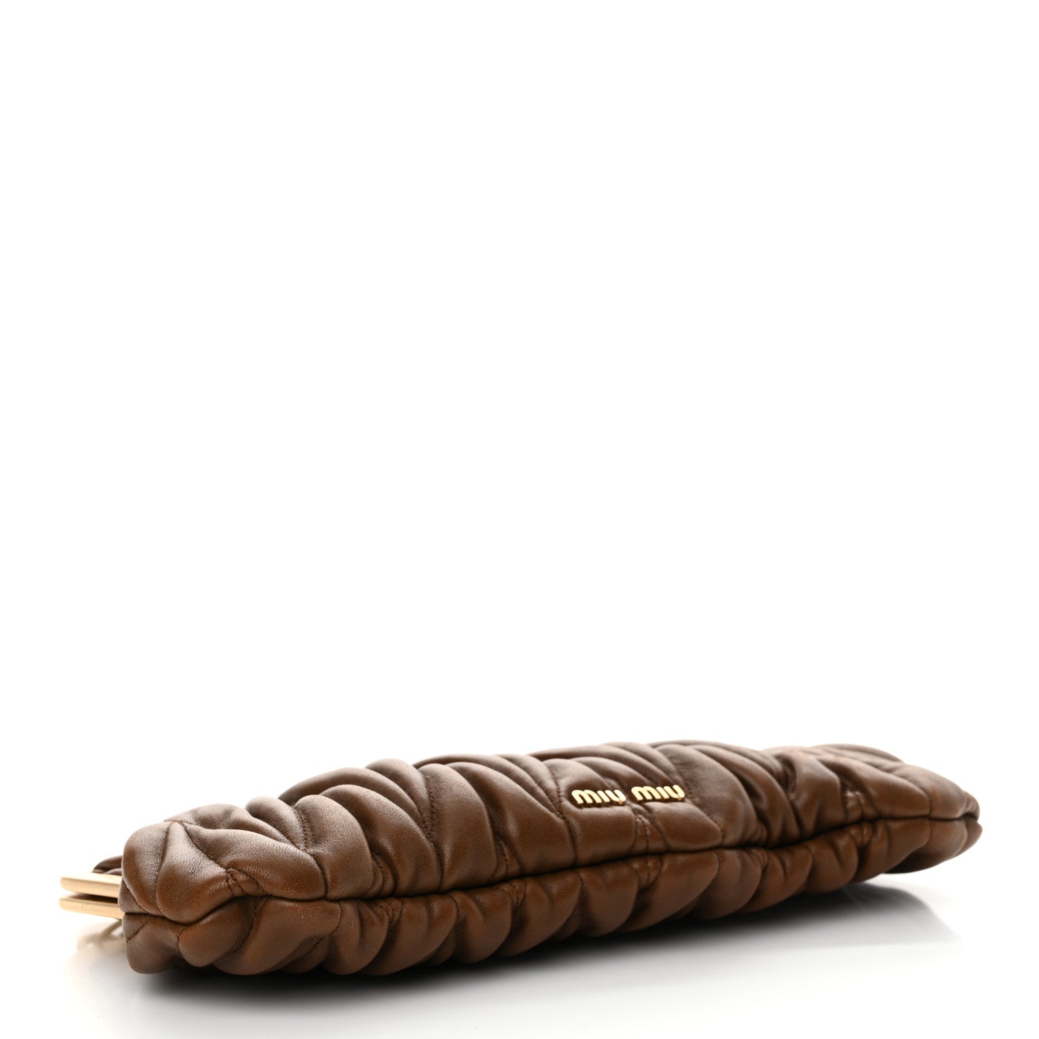 Miu Miu Nappa Matelasse Clutch Cognac 4 of 13