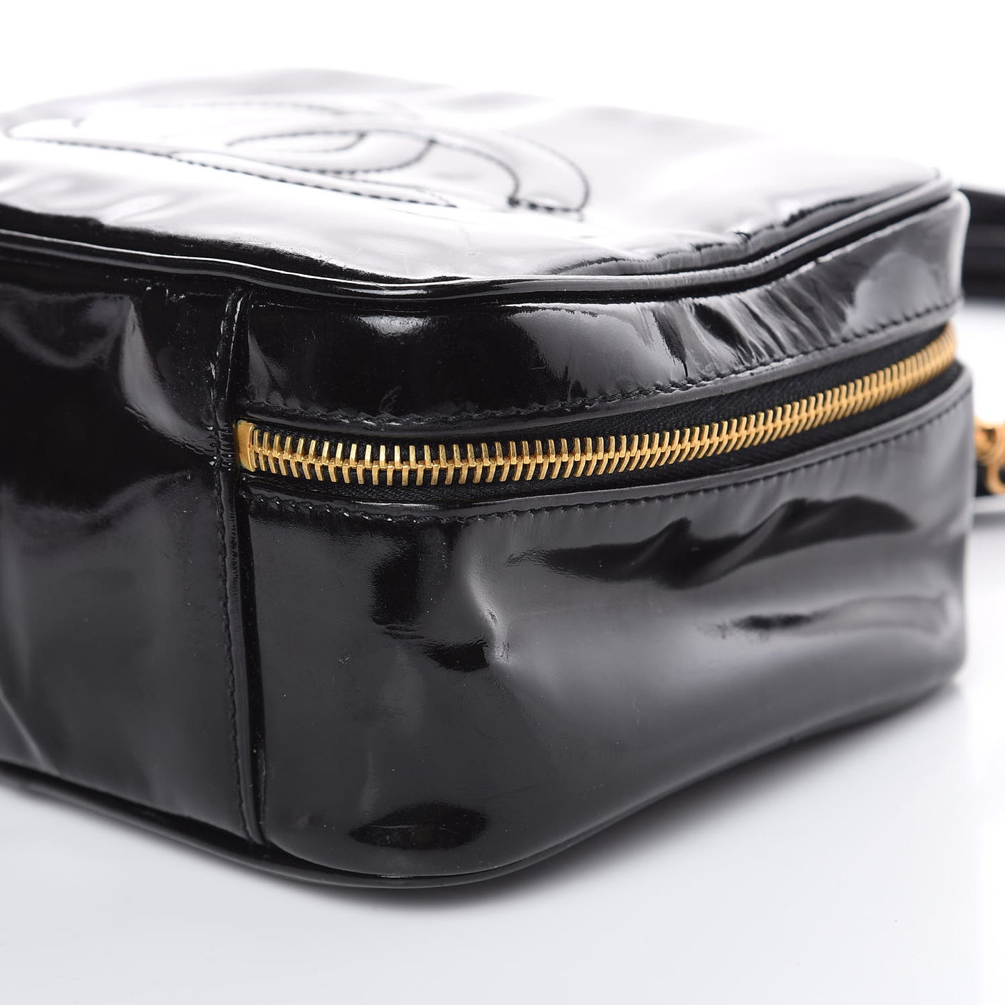 Patent CC Vanity Cosmetic Case Black