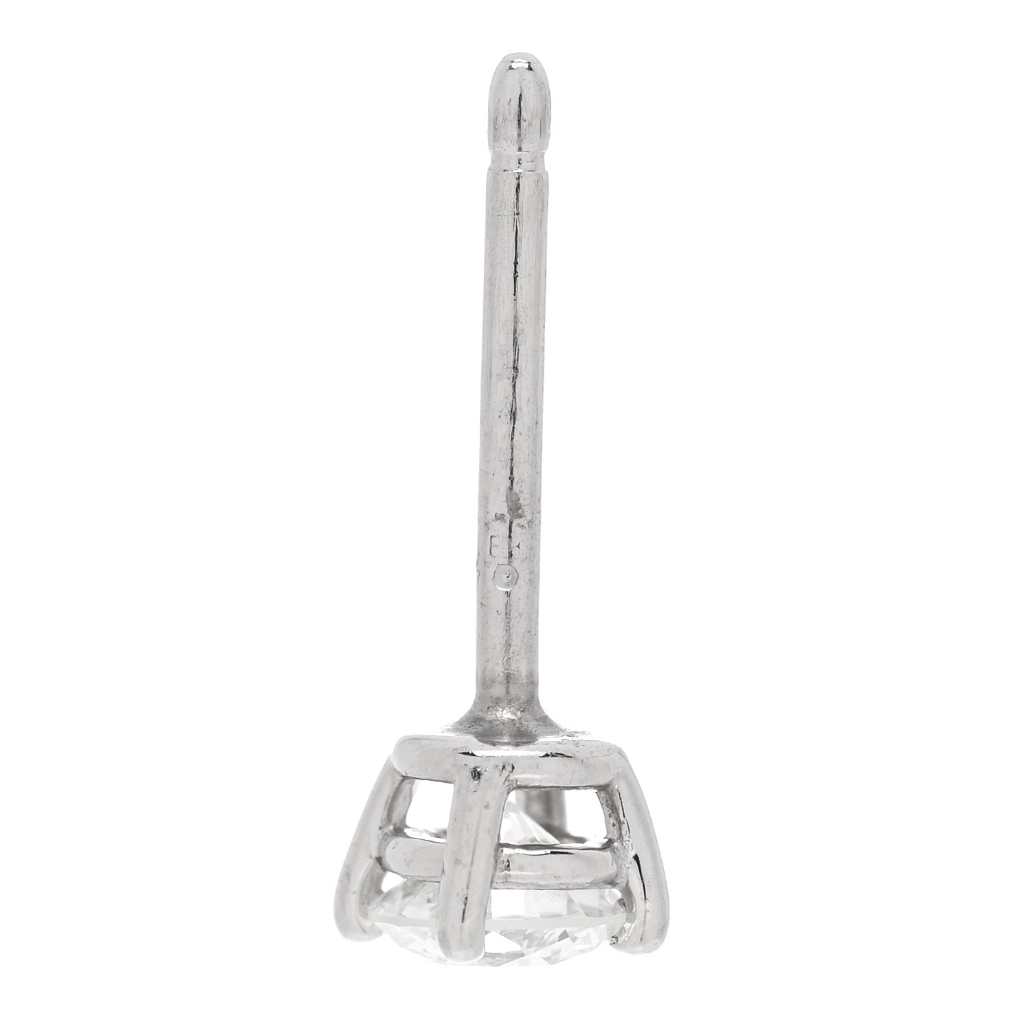Tiffany Platinum Diamond .33ctw Solitaire Earrings 4 of 4