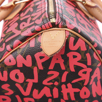 Louis Vuitton Monogram Graffiti Speedy 30 Fuchsia 7 of 13