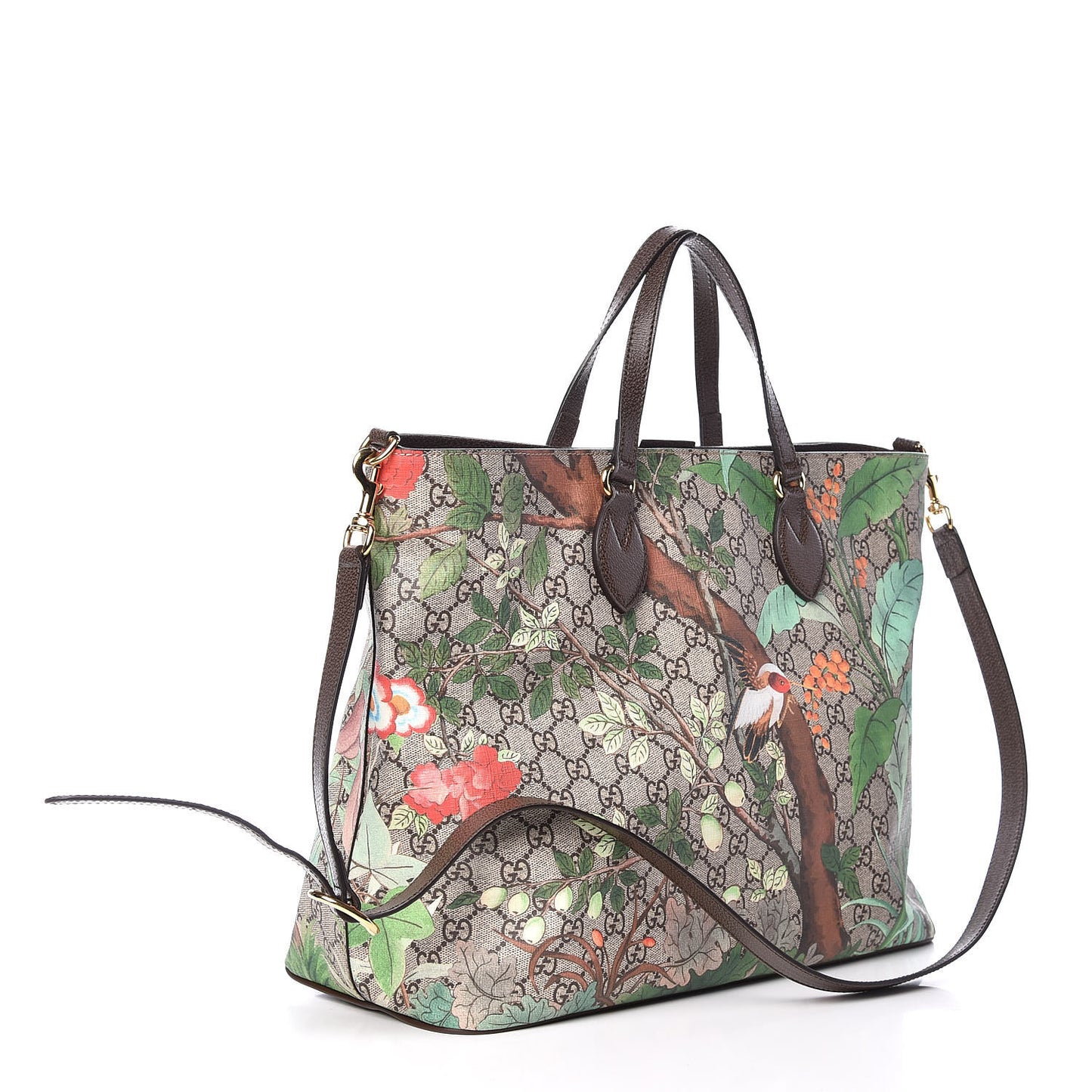 Soft GG Supreme Monogram Tian Medium Crossbody Tote Beige Multicolor New Acero